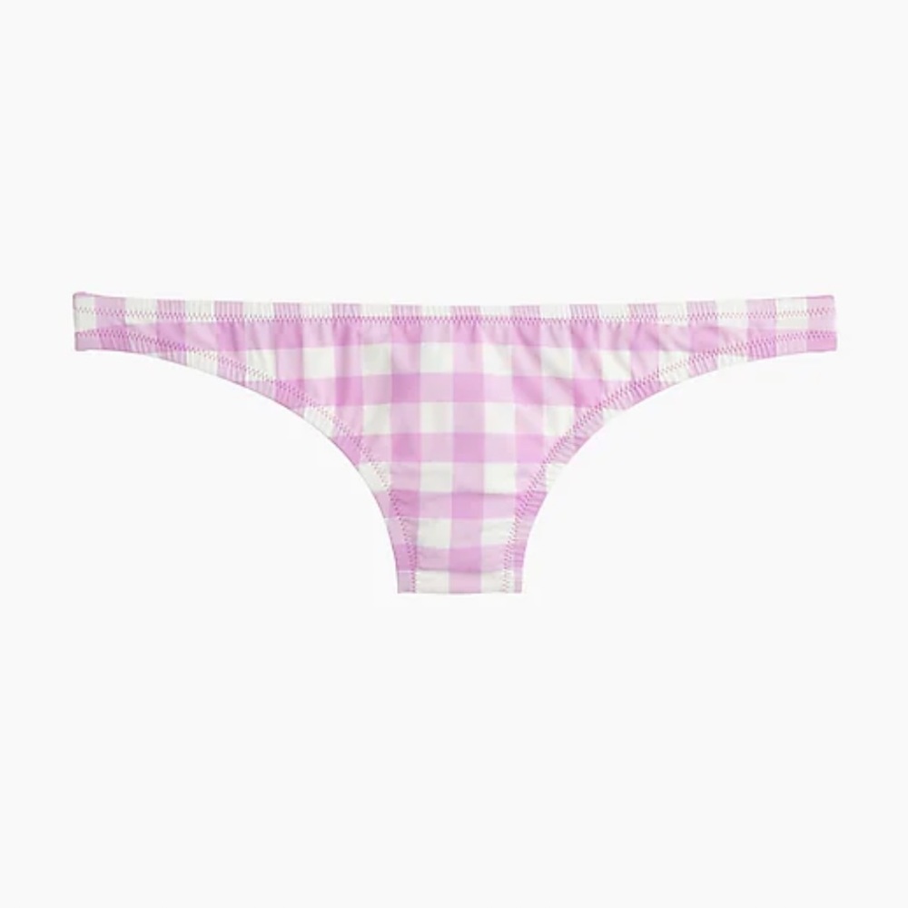 J.Crew Lowrider bikini bottom in oversized matte gingham